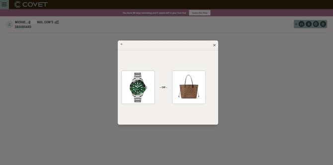 Enter First Asset sample Choose